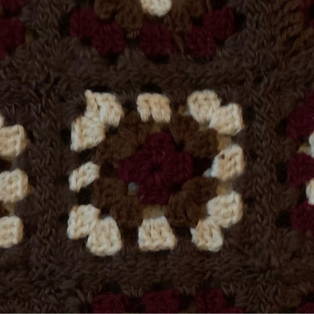 Granny Square Vest Handmade Wool - Picture 2 of 3